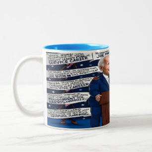 民主党の名誉バイデン氏、ハリスを抱擁 – 11oz Ceram ツートーンマグカップ