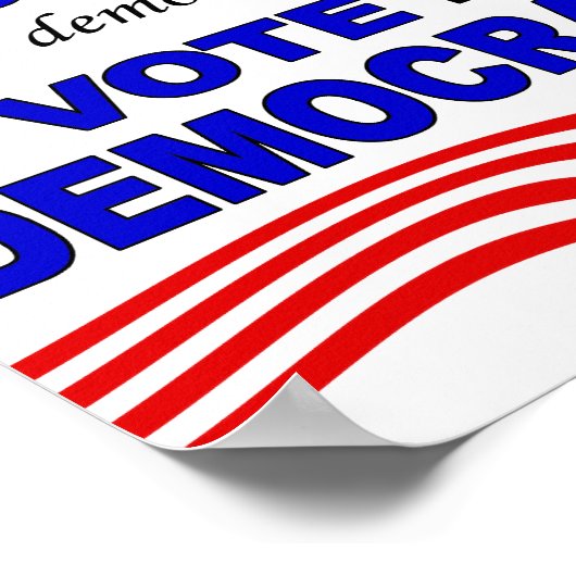 民主党の投票 ポスター (角)