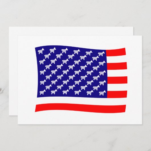 民主党の星とストライプ国旗 (正面/裏面)
