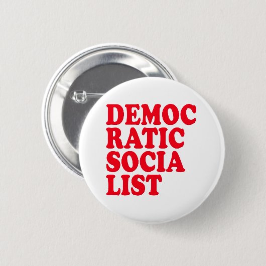 民主党の社会主義者 缶バッジ (正面&裏面)