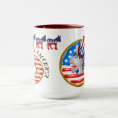 民主党の神がアメリカドーナツを祝福 マグカップ (中央)