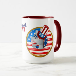 民主党の神がアメリカドーナツを祝福 マグカップ