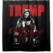 民主党の駆逐艦グラフィックデザインユーモアを切り詰める シャワーカーテン (正面)