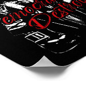 民主党の駆逐艦グラフィックデザインユーモアを切り詰める ポスター (角)