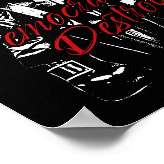 民主党の駆逐艦グラフィックデザインユーモアを切り詰める ポスター (角)