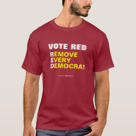 民主党のTシャツを全部赤に投票で削除 Tシャツ