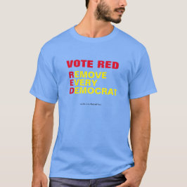 民主党のTシャツを全部赤に投票で削除 Tシャツ