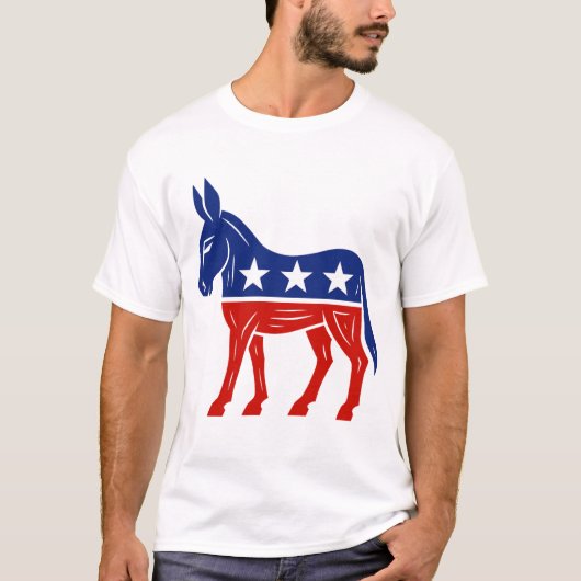 🐴民主党のT自由主義のシャツ Tシャツ (正面)
