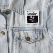 民主党は歴史のオバマの場所を与えます 缶バッジ (インサイチュ)