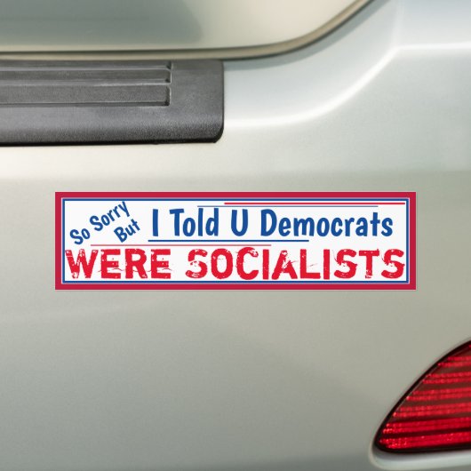 民主党は社会主義者だと言った バンパーステッカー (車上)