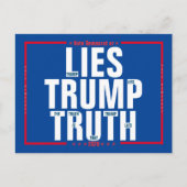 民主党または嘘のトランプの真実2020選挙の投票 ポストカード (正面)
