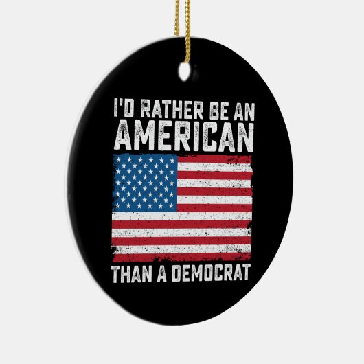 民主党よりアメリカ人である セラミックオーナメント (右)