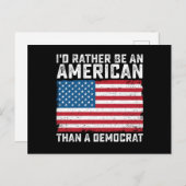 民主党よりアメリカ人である ポストカード (正面/裏面)