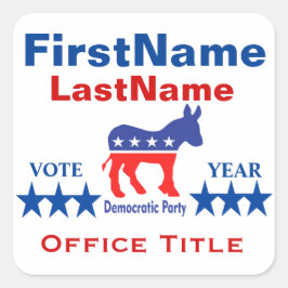 民主党カスタム選挙運動テンプレート スクエアシール