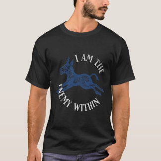 民主党カマラハリスアンチトランプLef内の敵 Tシャツ