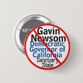 民主党ガビンニューソムサンクチュアリCA知事 缶バッジ (正面&裏面)