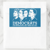 民主党ステッカー 長方形シール (バッグ)