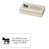 民主党ドンキーポリティカルブルー差出人住所 ラバースタンプ (押印)