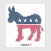 民主党ドンキー動揺してヴィンテージ シール (シート)