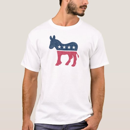 民主党ドンキー動揺してヴィンテージ Tシャツ (正面)