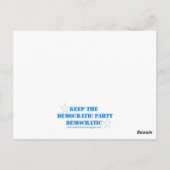 民主党パーティーまたはボストンティーパーティー ポストカード (裏面)