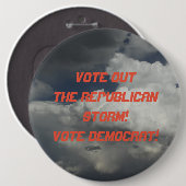 民主党ボタンの投票 缶バッジ (正面&裏面)