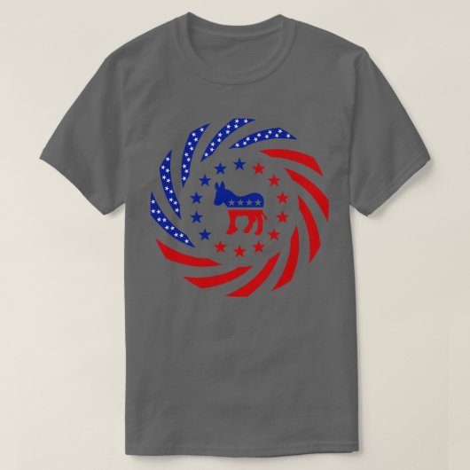 民主党マリカン愛国国旗のシリーズ Tシャツ (デザイン正面)