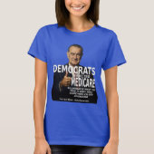 民主党メディケアは何の利点もないLBJ Tシャツ (正面)