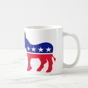 民主党レッド、ホワイト、ブルーのDONKEY MUG コーヒーマグカップ