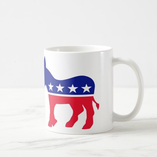 民主党レッド、ホワイト、ブルーのDONKEY MUG コーヒーマグカップ (右)