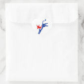 民主党ロバハートステッカー ハートシール (バッグ)