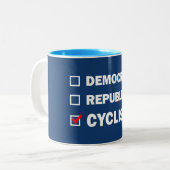 民主党共和党支持者 ツートーンマグカップ (正面左)