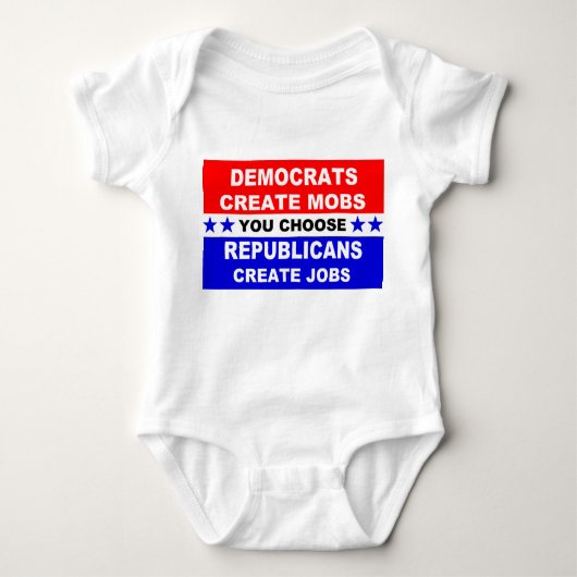 民主党員がモブを作る ベビーボディスーツ (正面)