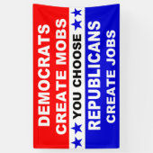 民主党員がモブを作る 横断幕 (縦)