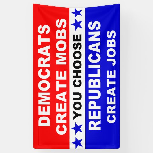 民主党員がモブを作る 横断幕 (縦)