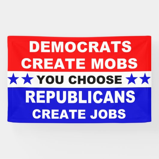 民主党員がモブを作る 横断幕 (横)