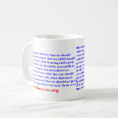 民主党員として コーヒーマグカップ (正面左)