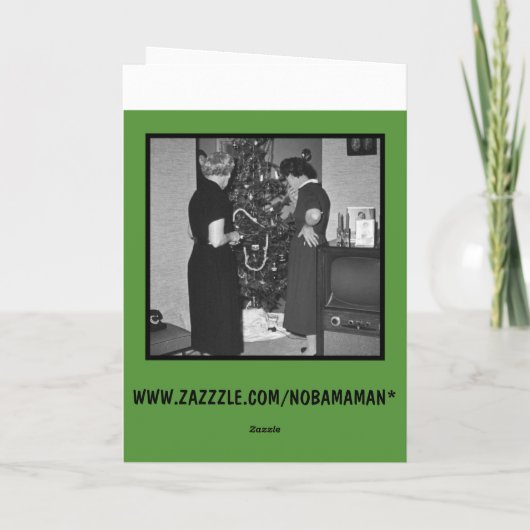 民主党員のおもしろいな反クリスマス シーズンカード (裏面)