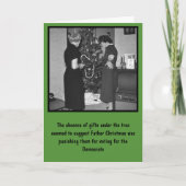 民主党員のおもしろいな反クリスマス シーズンカード (正面)