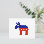 民主党員のろばのギフト ポストカード (スタンド正面)