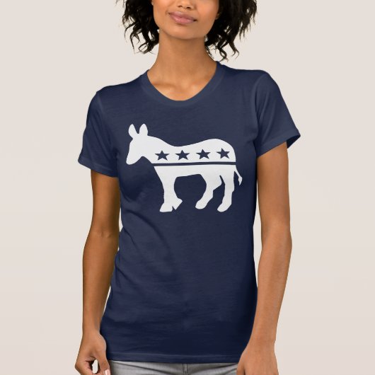 民主党員のろばのワイシャツ Tシャツ (正面)