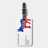 民主党員のろばの荷物のラベル ラゲッジタグ (正面縦)