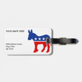 民主党員のろばの荷物のラベル ラゲッジタグ (裏面横)