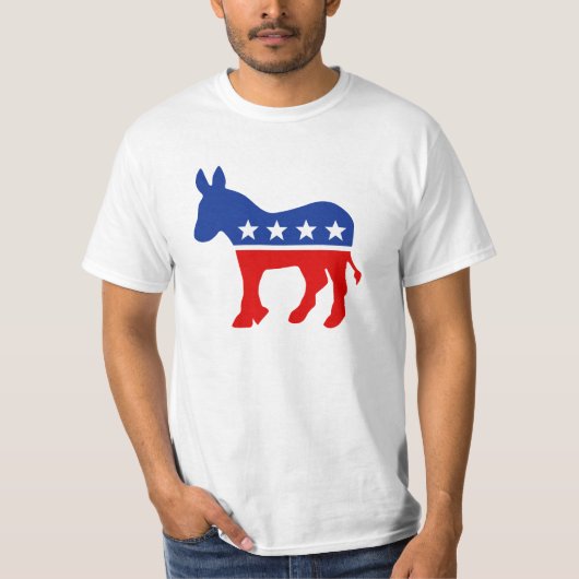 民主党員のろばのTシャツ Tシャツ (正面)