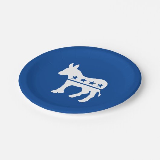 民主党員のろばは個人化なります ペーパープレート (アングル)