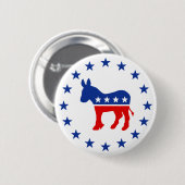 民主党員のろばボタン 缶バッジ (正面&裏面)