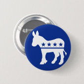 民主党員のろばボタン 缶バッジ (正面&裏面)