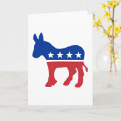 民主党員のろば カード (黄色い花)