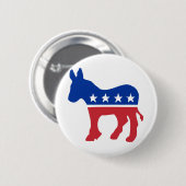 民主党員のろば 缶バッジ (正面&裏面)