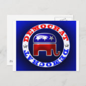民主党員のパーティーの個人的なギフトか選挙の商品 インビテーションポストカード (正面/裏面)